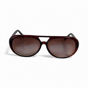Vintage Kenneth Cole Brown Aviator Tortoise Shell Sunglasses KC140702